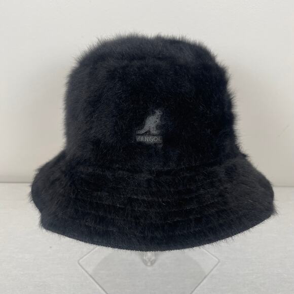 Kangol Black Faux Fur Bucket Hat - Picture 3 of 7